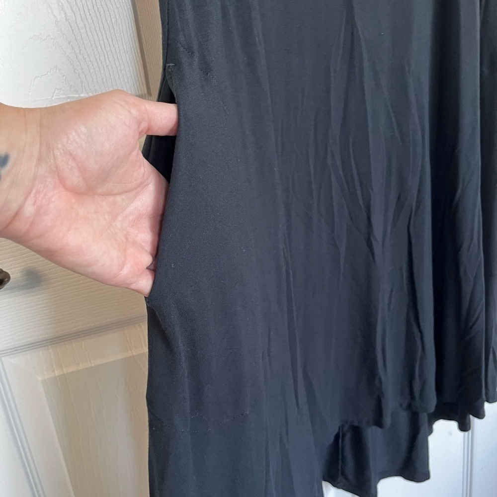 SOMA black L tank dress with pockets EUC - Picture 2 of 4